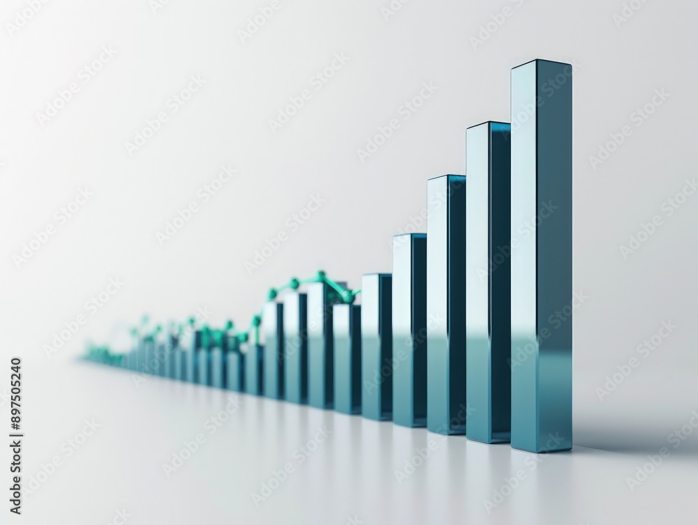 Financial surge depicted in a bar chart with a sharp spike, set against a minimal white background. Financial surge depicted in a bar chart with a sharp spike, set against a minimal white background.