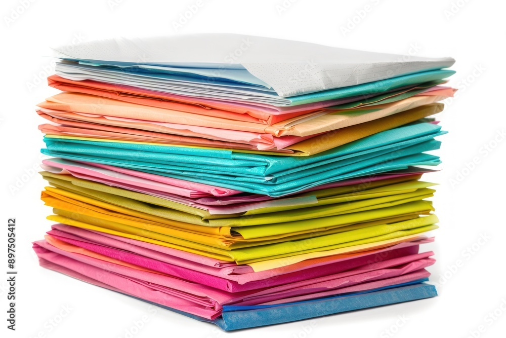 stack of colorful office paper and documents stack of colorful office paper and documents