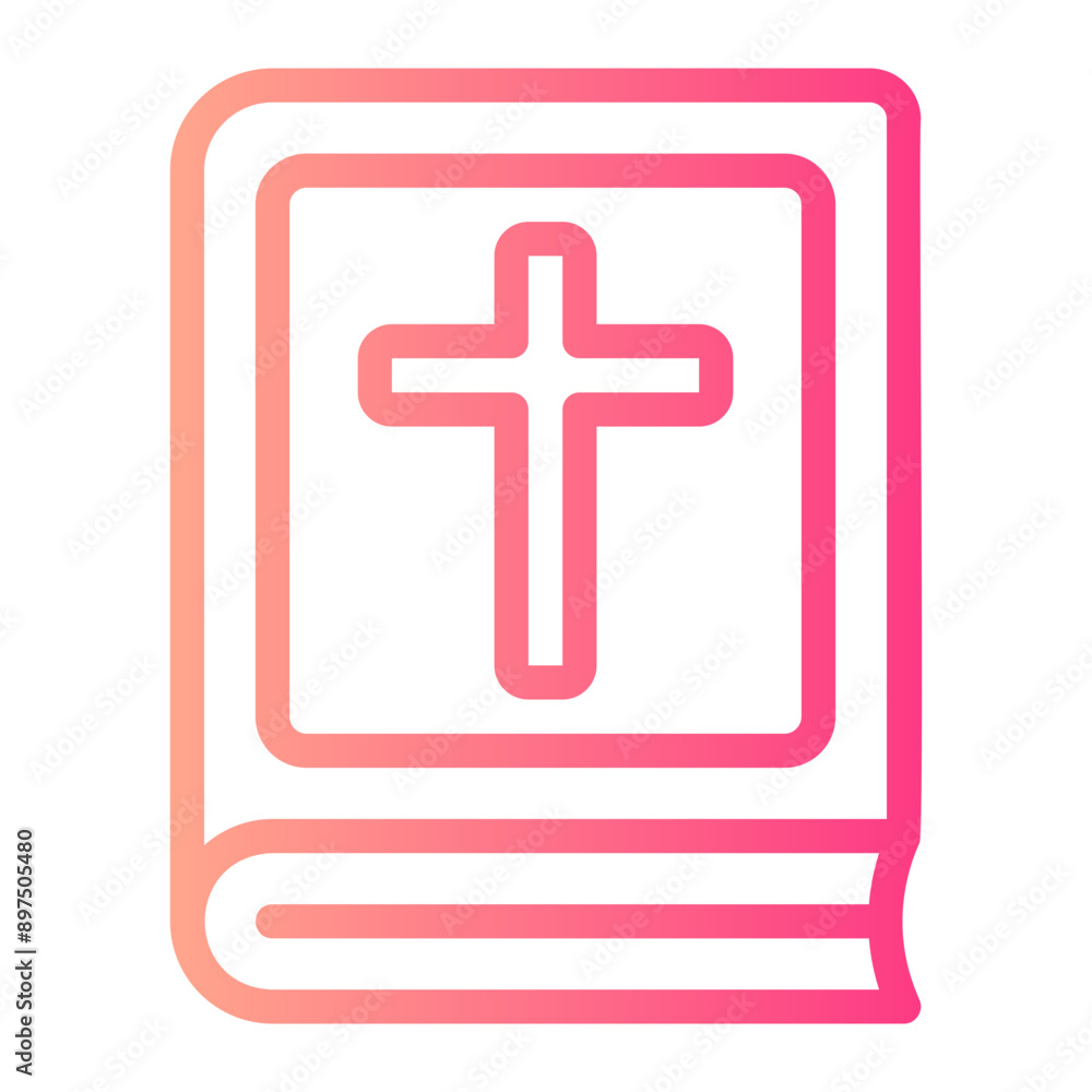 Fototapeta premium bible gradient icon