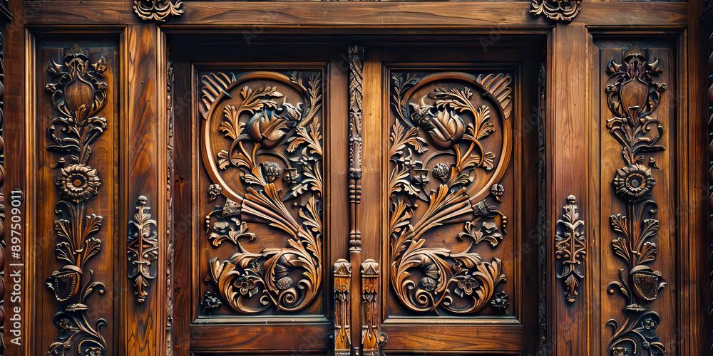 Pillar of Strength: A solid wooden confessional booth, its door etched with intricate carvings, where parishioners confess and seek forgiveness Pillar of Strength: A solid wooden confessional booth, its door etched with intricate carvings, where parishioners confess and seek forgiveness