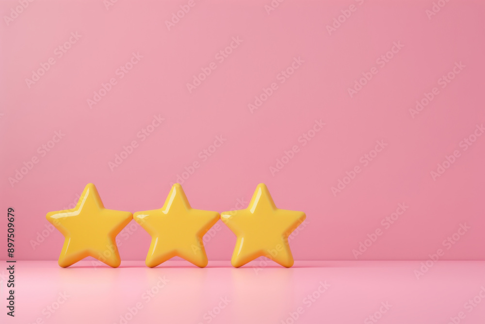 A minimalist composition featuring three yellow stars, symbolizing quality and excellence. A minimalist composition featuring three yellow stars, symbolizing quality and excellence.