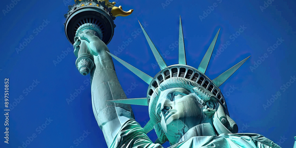 Φωτογραφία Stately Steeple of Liberty: A close-up of an American flag fluttering in the win