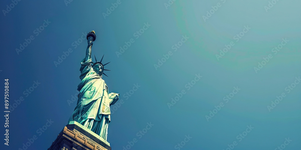 Φωτογραφία Stately Steeple of Liberty: A close-up of an American flag fluttering in the win