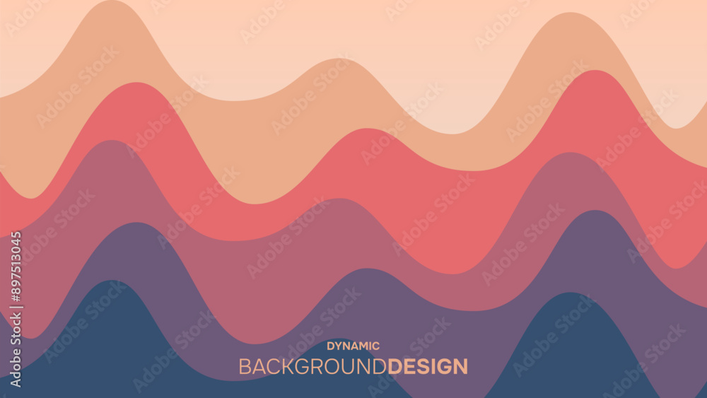 Abstract soft retro colorful dynamic waves background Abstract soft retro colorful dynamic waves background