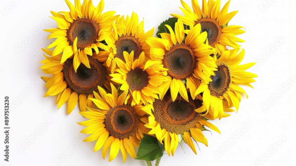 Fototapeta premium sunflower isolated on white