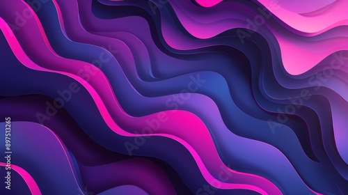 Abstract background forming flowing purple waves, a creative 3d design for your bright projects