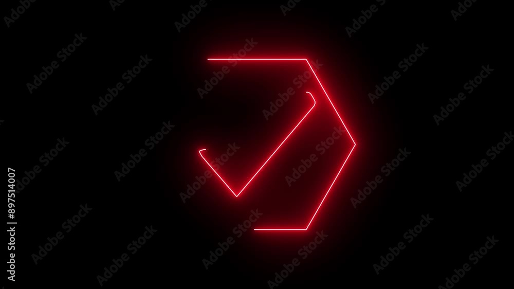 glowing check mark on black glowing check mark on black