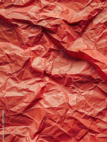 Wallpaper Mural Paper torn into rough lines and folds, red on white background. Torontodigital.ca