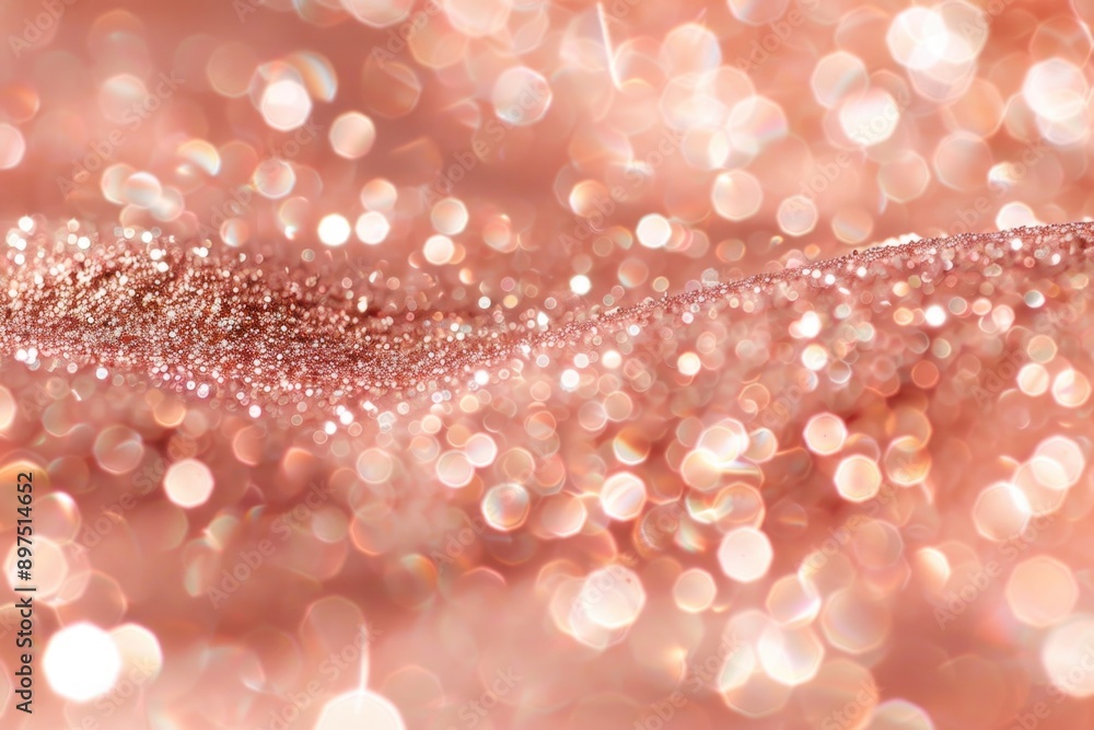 Close-up of a bokeh effect with pink glitter and confetti. Close-up of a bokeh effect with pink glitter and confetti.