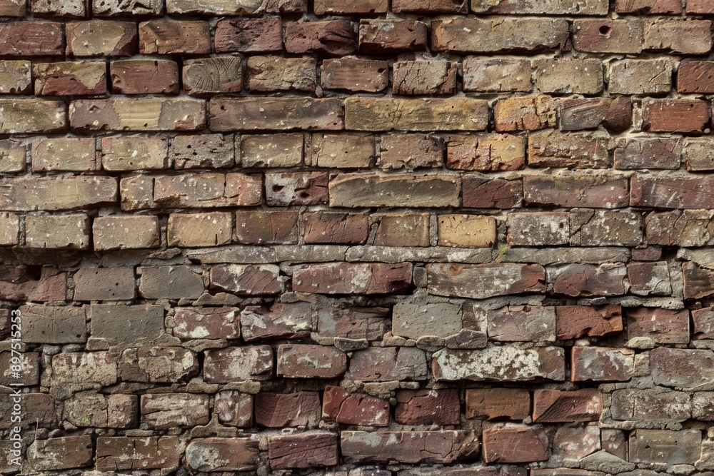 Fototapeta premium Old weathered brick wall texture background