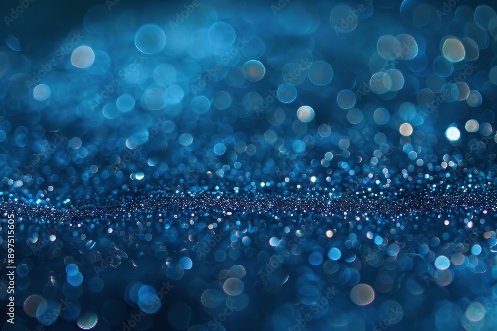 Shimmering sapphire blue glitter bokeh abstract Shimmering sapphire blue glitter bokeh abstract