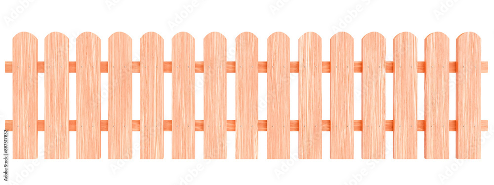 Wooden fence. Farm wood wall yard isolated on white background , 3D rendering Wooden fence. Farm wood wall yard isolated on white background , 3D rendering