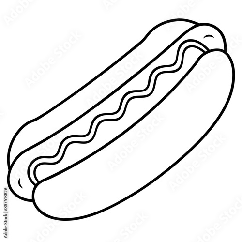 hot dog vector illustration