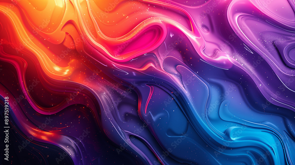 Obraz premium Fluid movement abstract background with bright colors and minimalistic design.