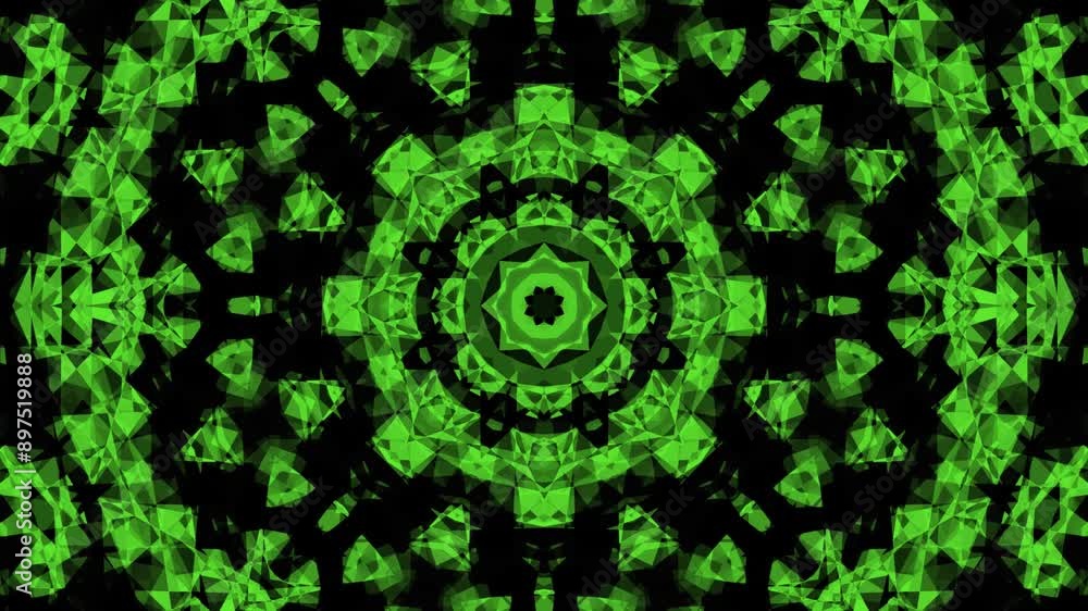 a green floral design on a black background stock video a green floral design on a black background stock video