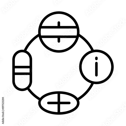 Drug Interaction Chart icon Design