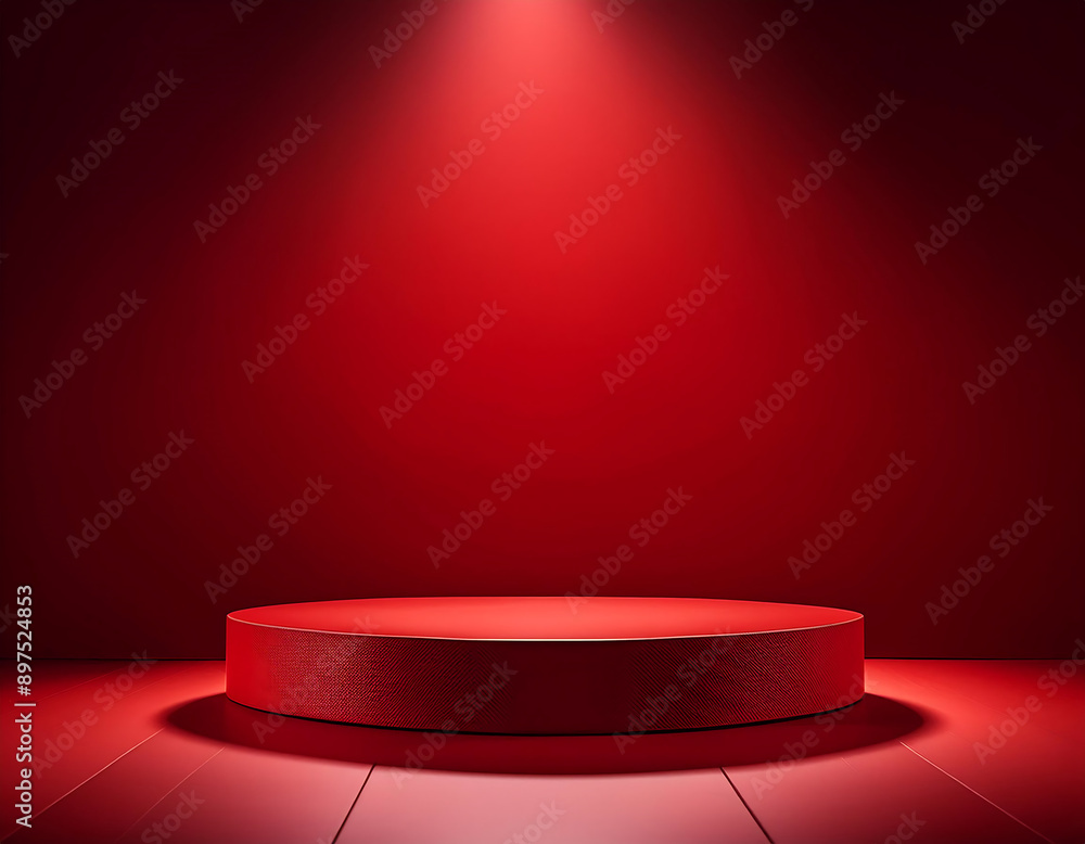 Red Background Podium Light Studio- A bold red podium setup with studio lighting, ideal for_1(389) Red Background Podium Light Studio- A bold red podium setup with studio lighting, ideal for_1(389)