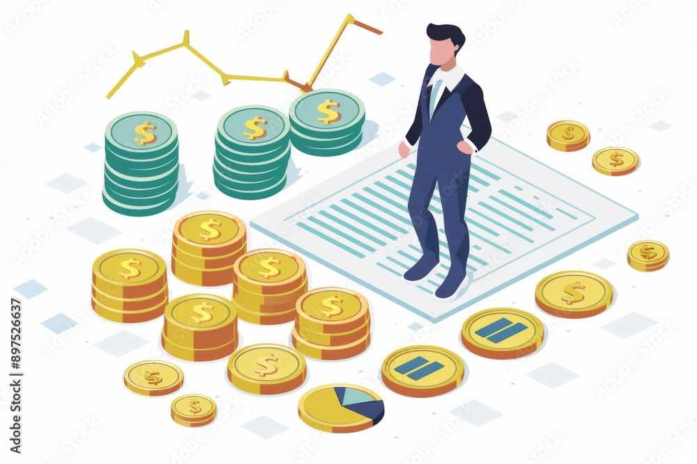 Conceptual Finance Illustration created with Generative AI Conceptual Finance Illustration created with Generative AI