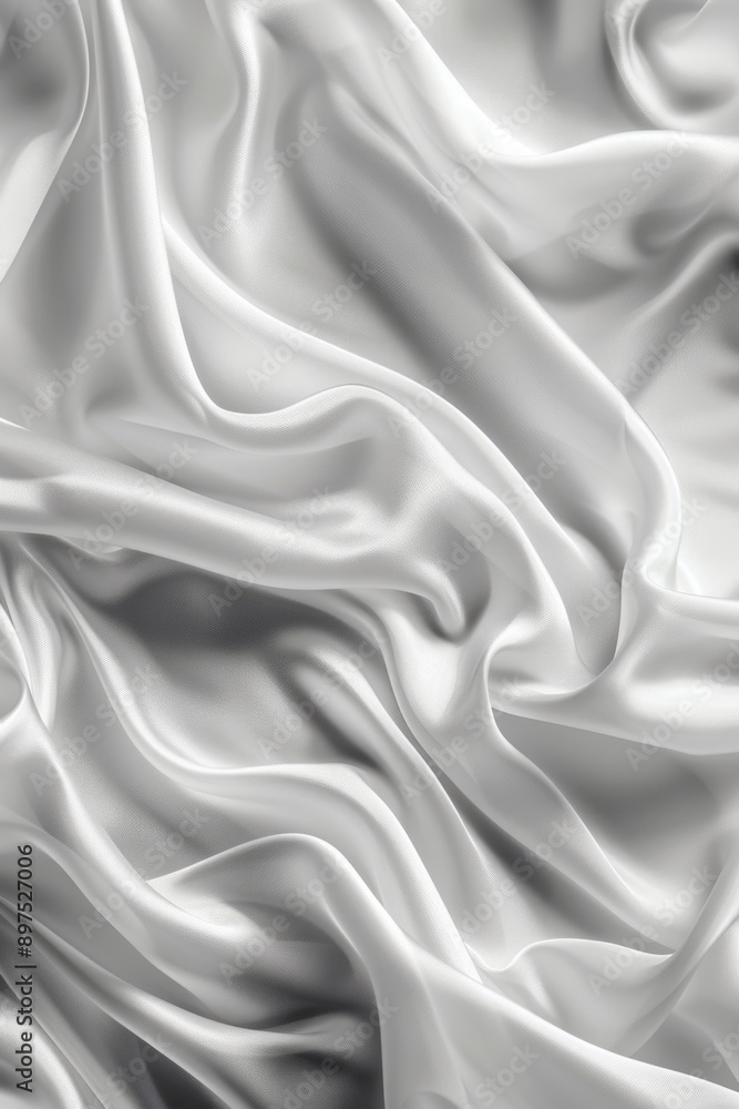 Obraz premium Close-up of luxurious silk fabric with soft folds and creases, suitable for fashion or interior design.