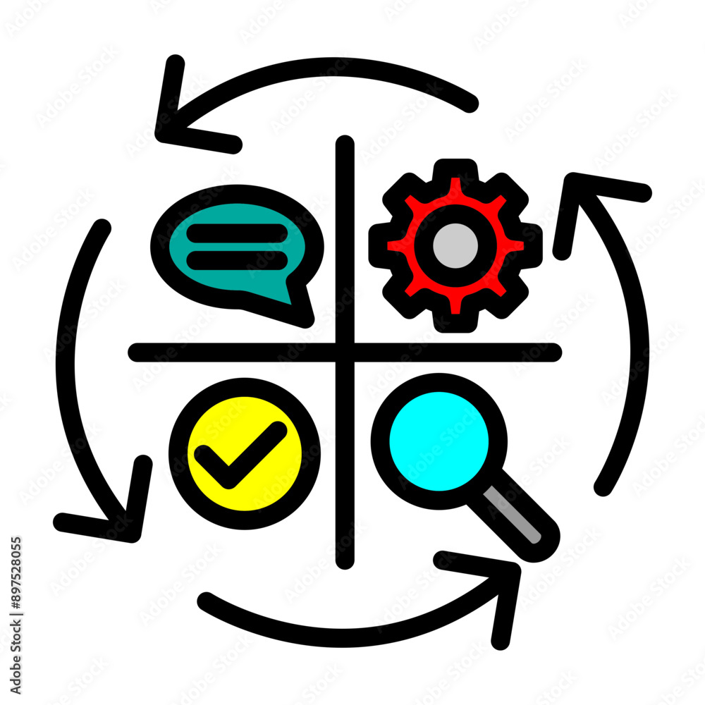 Iteration Vector Filled Icon Design Iteration Vector Filled Icon Design