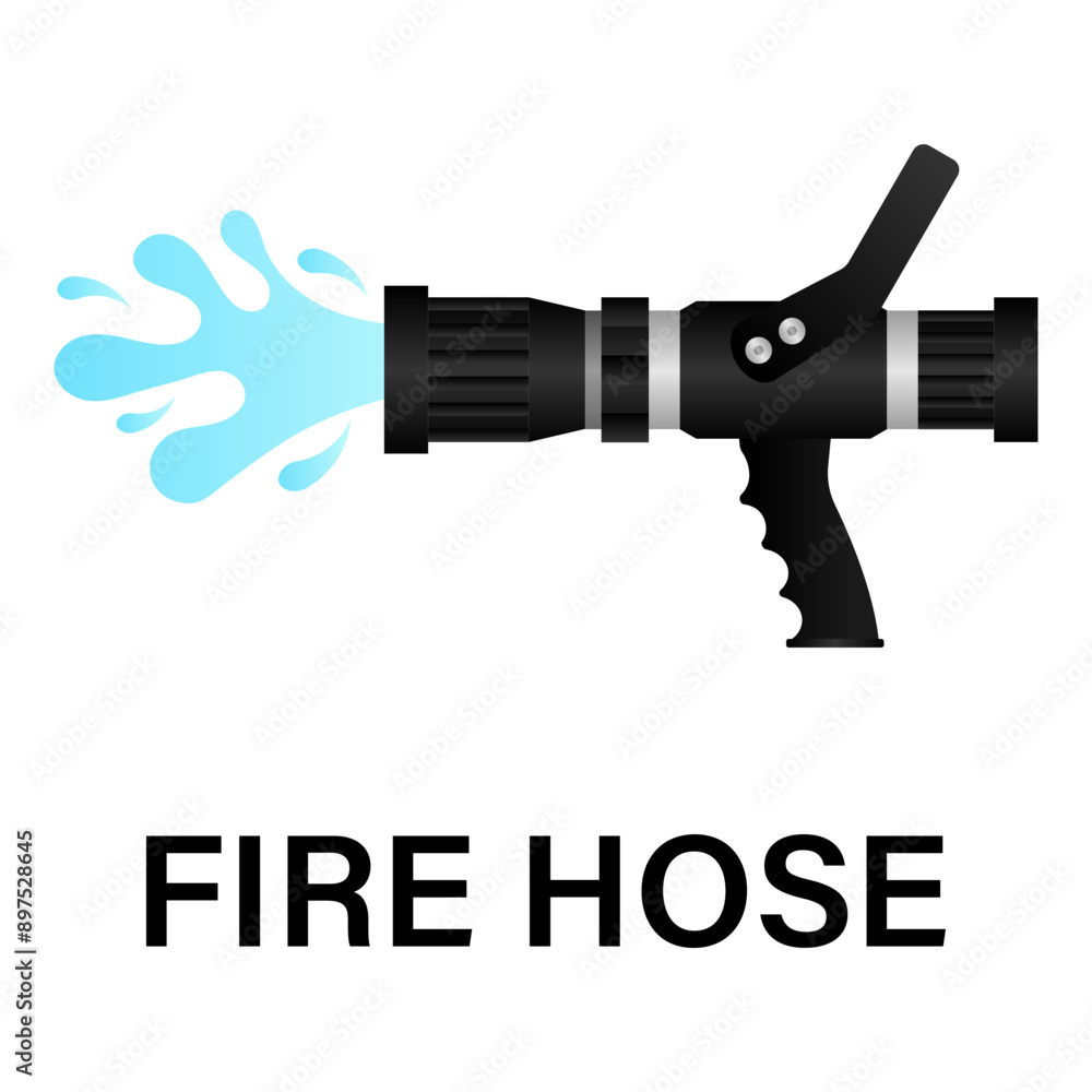 Fire Hose Nozzle Sign Symbol. Vector Illustration. Fire Hose Nozzle Sign Symbol. Vector Illustration.