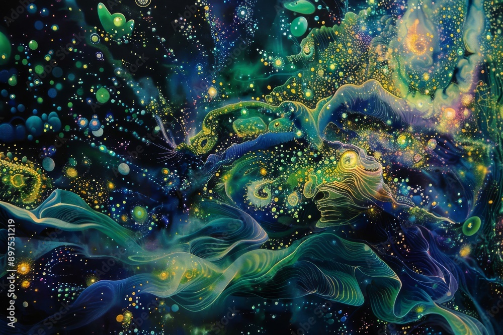 Iridescent colorful abstract mystical galactic dreams cosmos texture background Iridescent colorful abstract mystical galactic dreams cosmos texture background