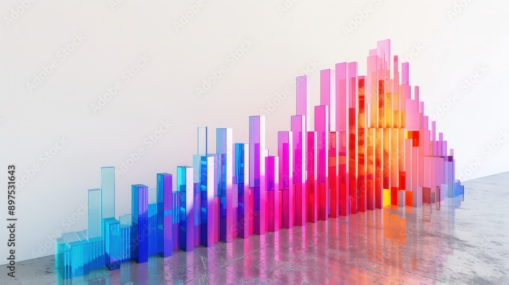 a?'imagine: Bar graph with vibrant colors showing a dramatic spike in stock values, illustrating a sudden market surge, set against a clean white background. a?'imagine: Bar graph with vibrant colors showing a dramatic spike in stock values, illustrating a sudden market surge, set against a clean white background.