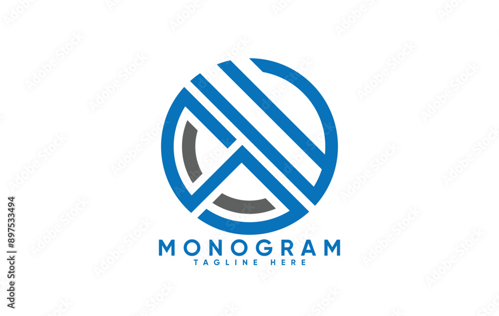 SW letter creative monogram vector logo design. SW letter creative monogram vector logo design.