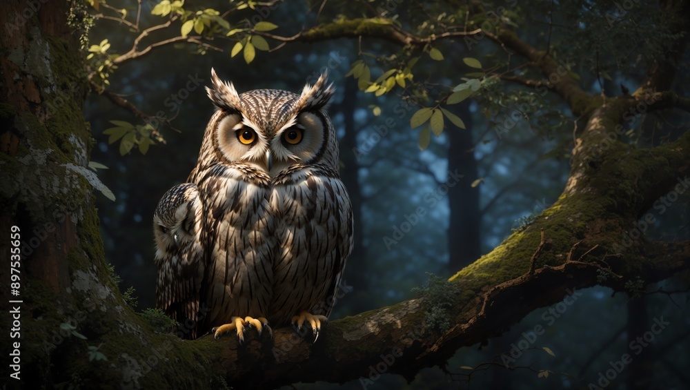 owl on tree owl on tree
