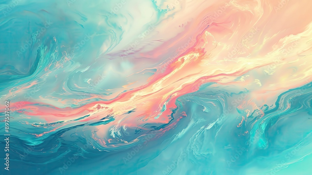 A mesmerizing abstract painting blending soft pink and blue hues, perfect for modern decor and artistic expression. A mesmerizing abstract painting blending soft pink and blue hues, perfect for modern decor and artistic expression.