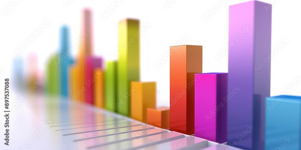 a?'imagine: Detailed bar graph with colorful bars showing a dramatic increase in stock values, representing a sudden market surge, on a clean white background. a?'imagine: Detailed bar graph with colorful bars showing a dramatic increase in stock values, representing a sudden market surge, on a clean white background.
