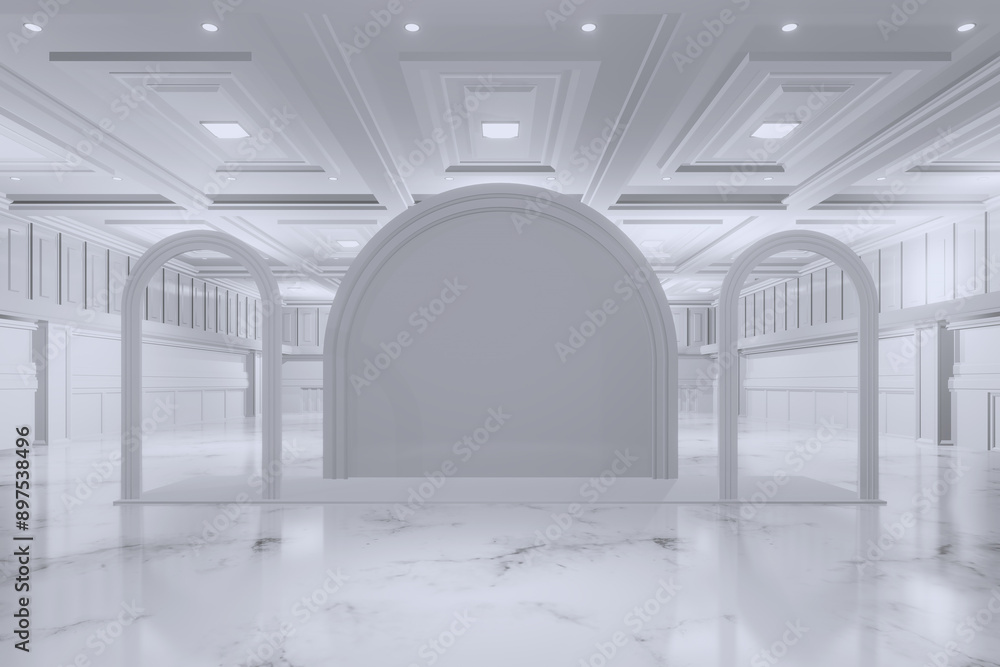 Empty Backdrop Design for mockup and Corporate identity,booth,Decoration,Display.Platform elements in convention hall.Blank scene classic for Graphic Resources.3d Background for online.3d render. Empty Backdrop Design for mockup and Corporate identity,booth,Decoration,Display.Platform elements in convention hall.Blank scene classic for Graphic Resources.3d Background for online.3d render.