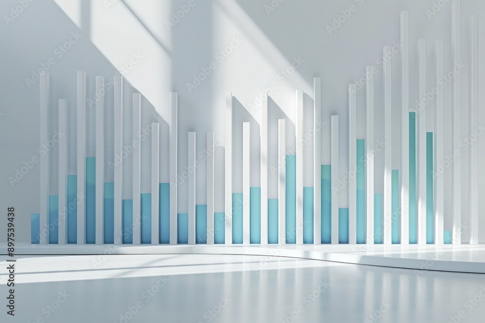 a?'imagine: Dynamic bar graph with bold bars depicting a sharp rise in stock values, highlighting a market performance surge, on a pristine white surface. a?'imagine: Dynamic bar graph with bold bars depicting a sharp rise in stock values, highlighting a market performance surge, on a pristine white surface.