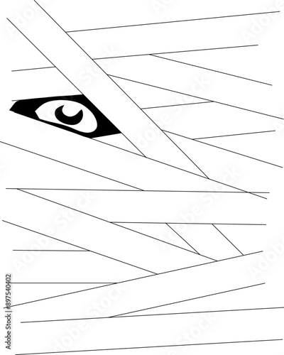 Black and white mummy poster
