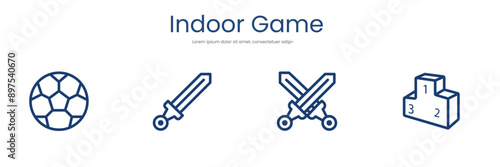 Indoor Game icon set. Player, chess, multiplayer, casino and mobile game icons.