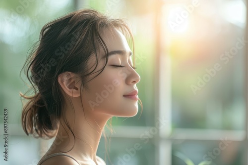 Serene Woman Embracing Relief in Soft Pastel Light Free Download Serene Woman Embracing Relief in Soft Pastel Light - GFXLoad