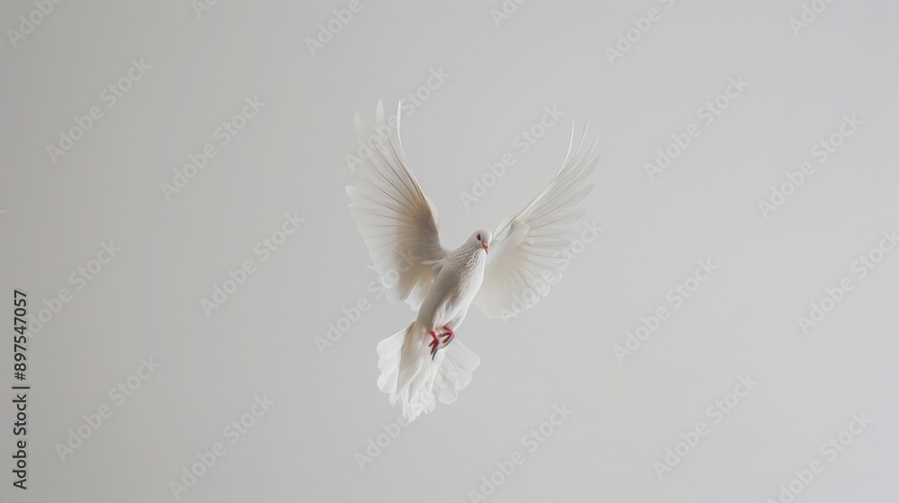 Fototapeta premium White Dove in Flight