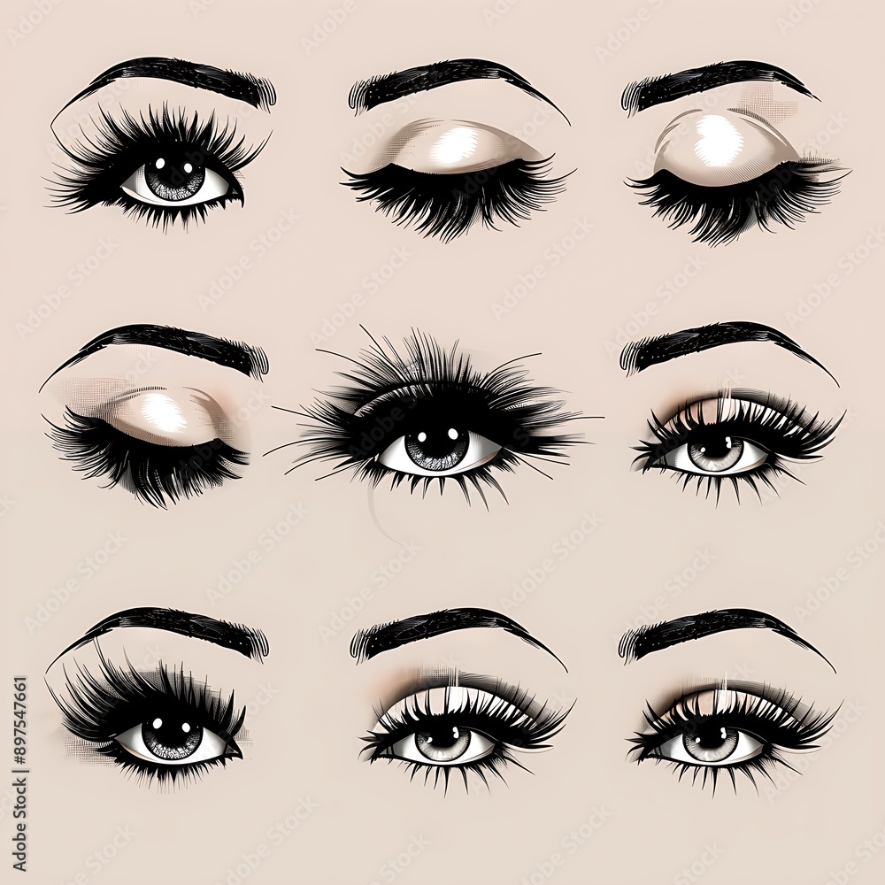 Eyelashes set on white background, girl, salon, vector illustration, mascara, illustration, beauty, eyelash, lash, vector, false, eye, isolated
Eyelashes set on white background, girl, salon, vector illustration, mascara, illustration, beauty, eyelash, lash, vector, false, eye, isolated