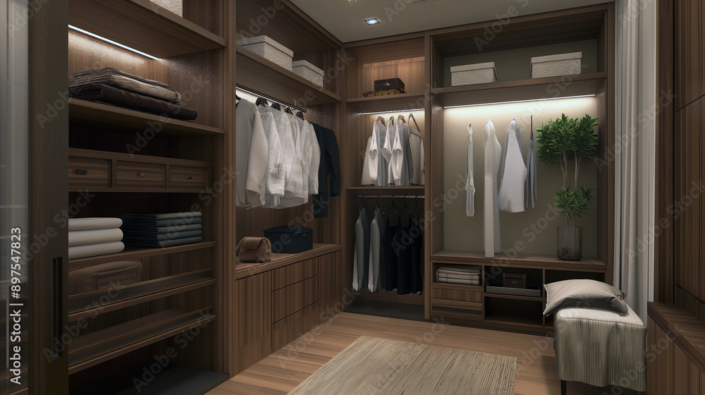 Dressing room, clothes closets and home fitting room. Dressing room, clothes closets and home fitting room.