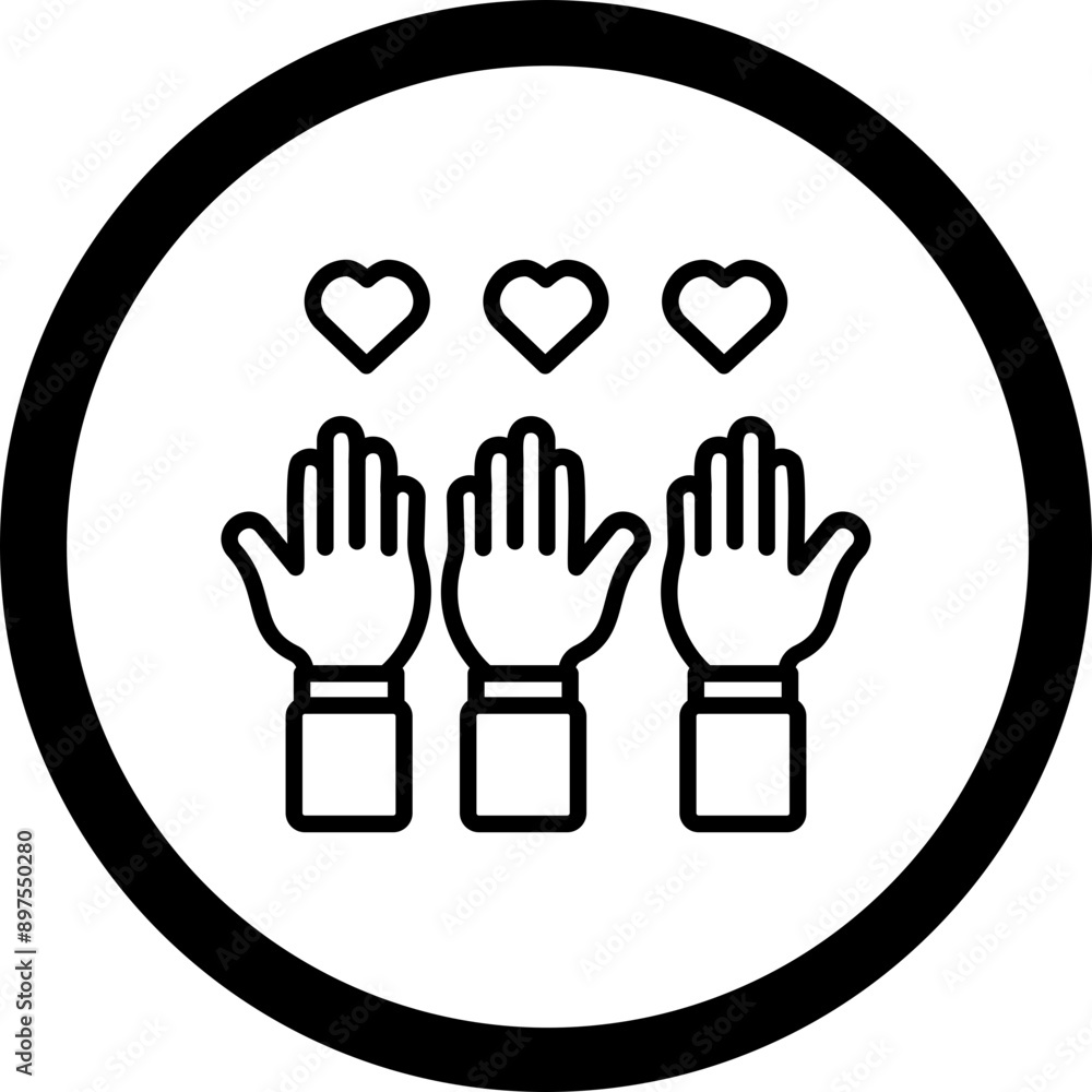 Obraz premium Volunteer Icon Design