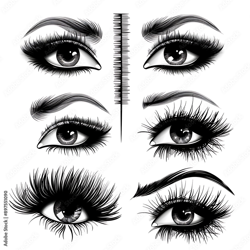 Eyelashes set on white background, girl, salon, vector illustration, mascara, illustration, beauty, eyelash, lash, vector, false, eye, isolated
Eyelashes set on white background, girl, salon, vector illustration, mascara, illustration, beauty, eyelash, lash, vector, false, eye, isolated