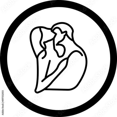 Neck kiss Icon Design