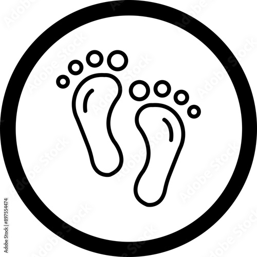 Barefoot Vector Icon Design