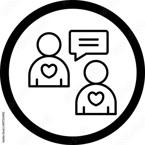 Gossiping Vector Icon Design