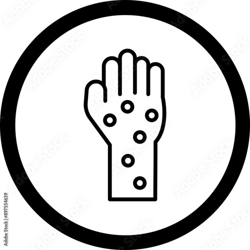 Hand Rash Vector Icon Design
