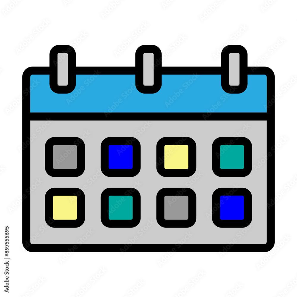 Calendar Vector Filled Icon Design Calendar Vector Filled Icon Design