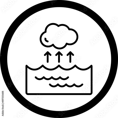 Water Vapor Vector Icon Design