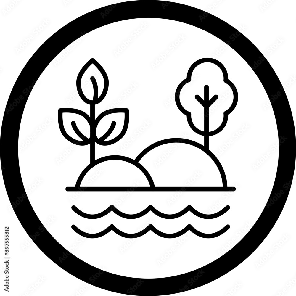 Fototapeta premium Forest Vector Icon Design