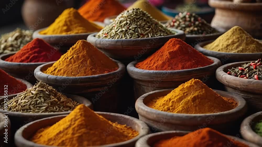 Different spices at the Bangladesh market Different spices at the Bangladesh market