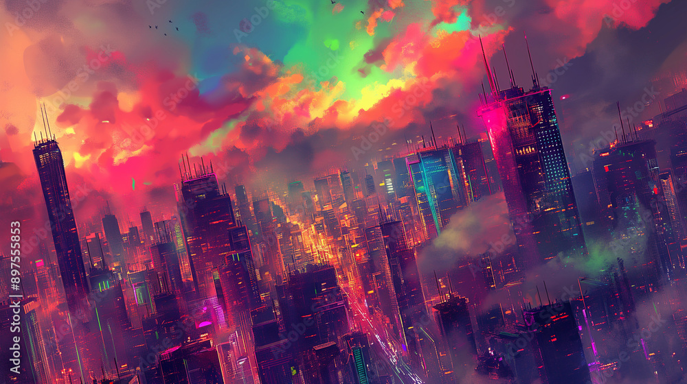 Obraz premium Futuristic city
